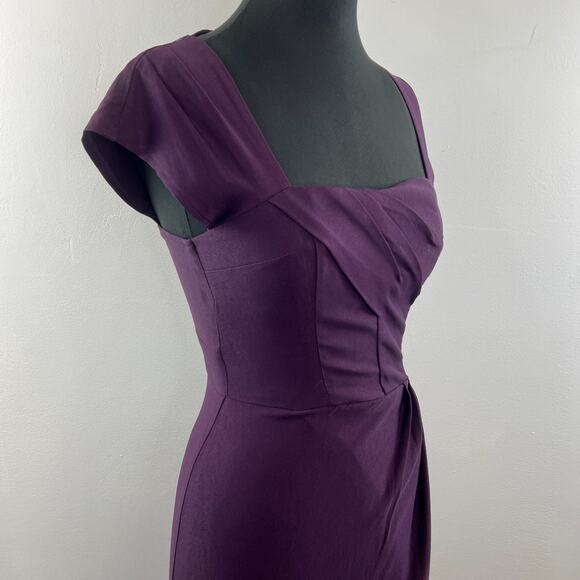 STOP STARING Purple Plum Pinup Wiggle Bodycon SLIMMING SEXY Dress S Small - Picture 5 of 8